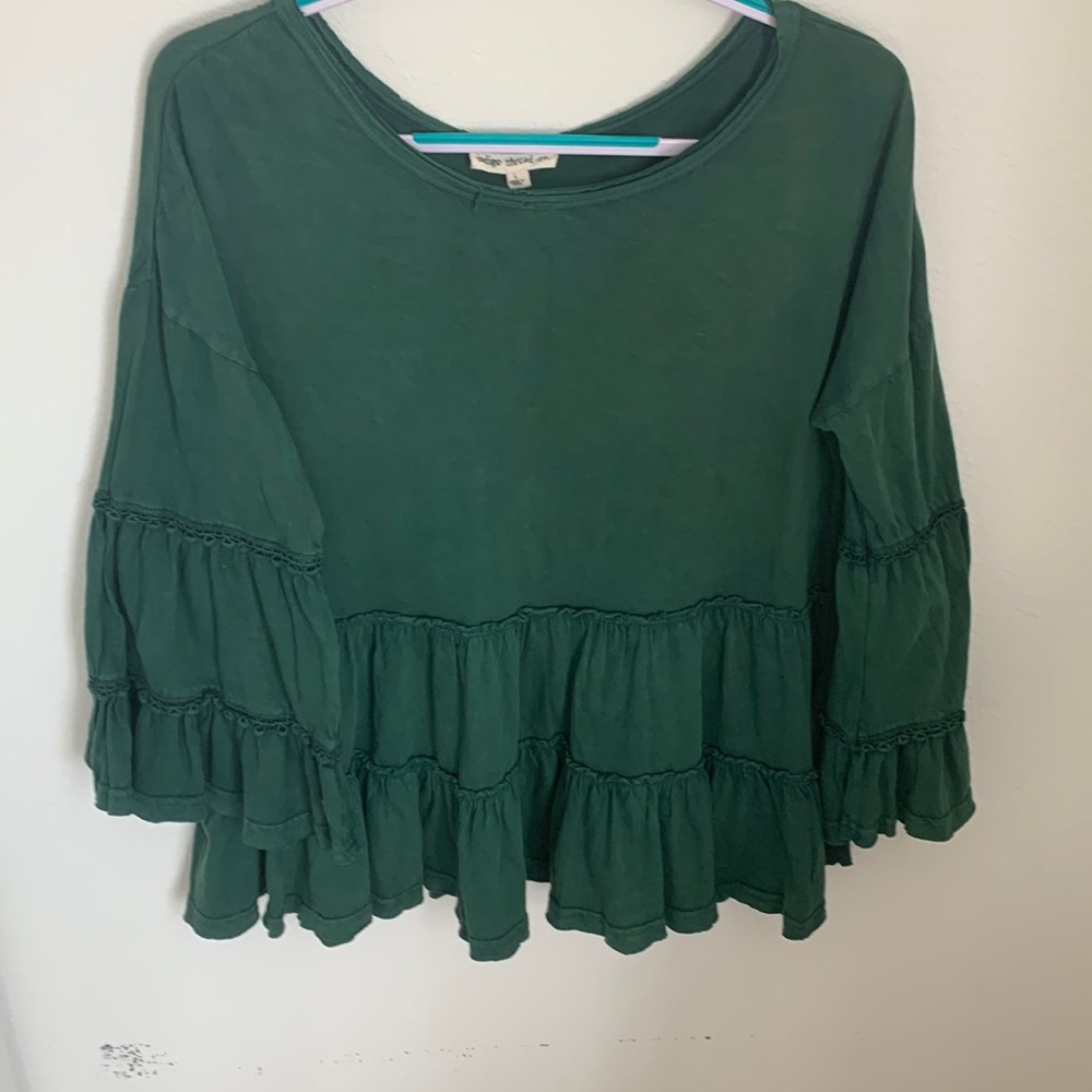 Vintage rich green tunic cotton blend